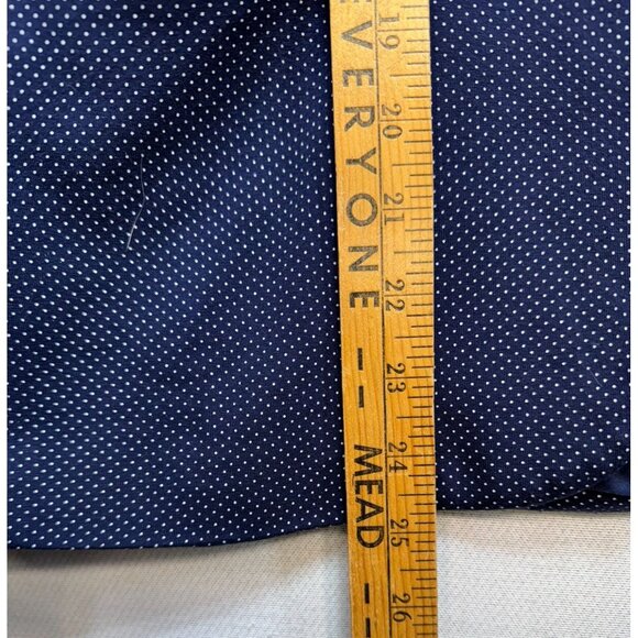 Chicos Womens Knit Polka Dot Blazer Size 1 (8/10)Navy White Blue Stretch - Picture 5 of 9